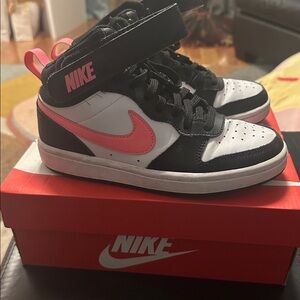 Size 3.5Y- Nike Kids' Black/Pink Sneakers